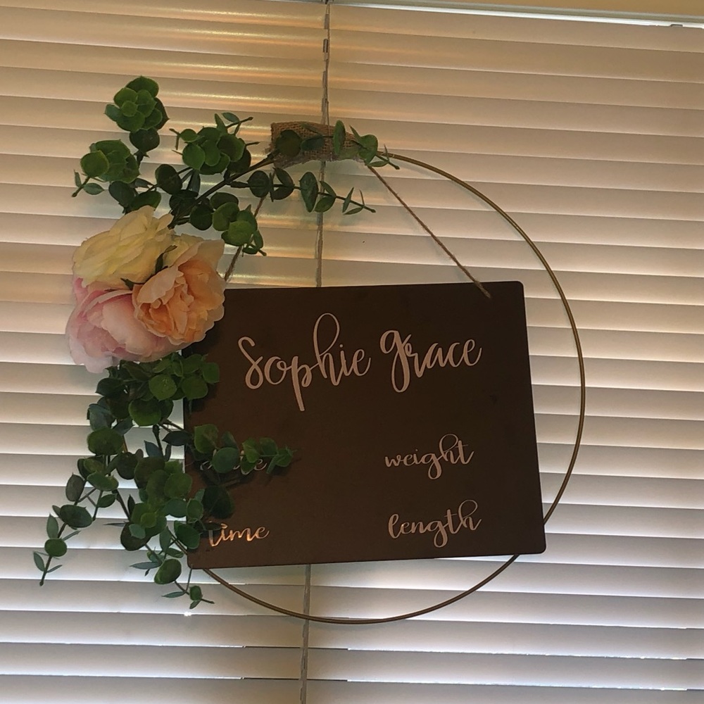 Baby Girl door hanger